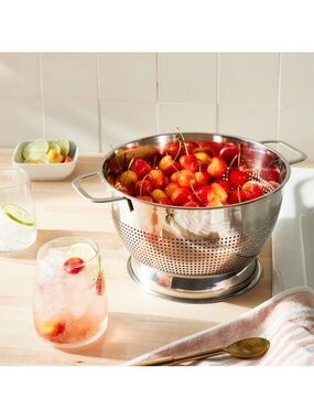 3qt Stainless Steel Colander Silver - Figmint